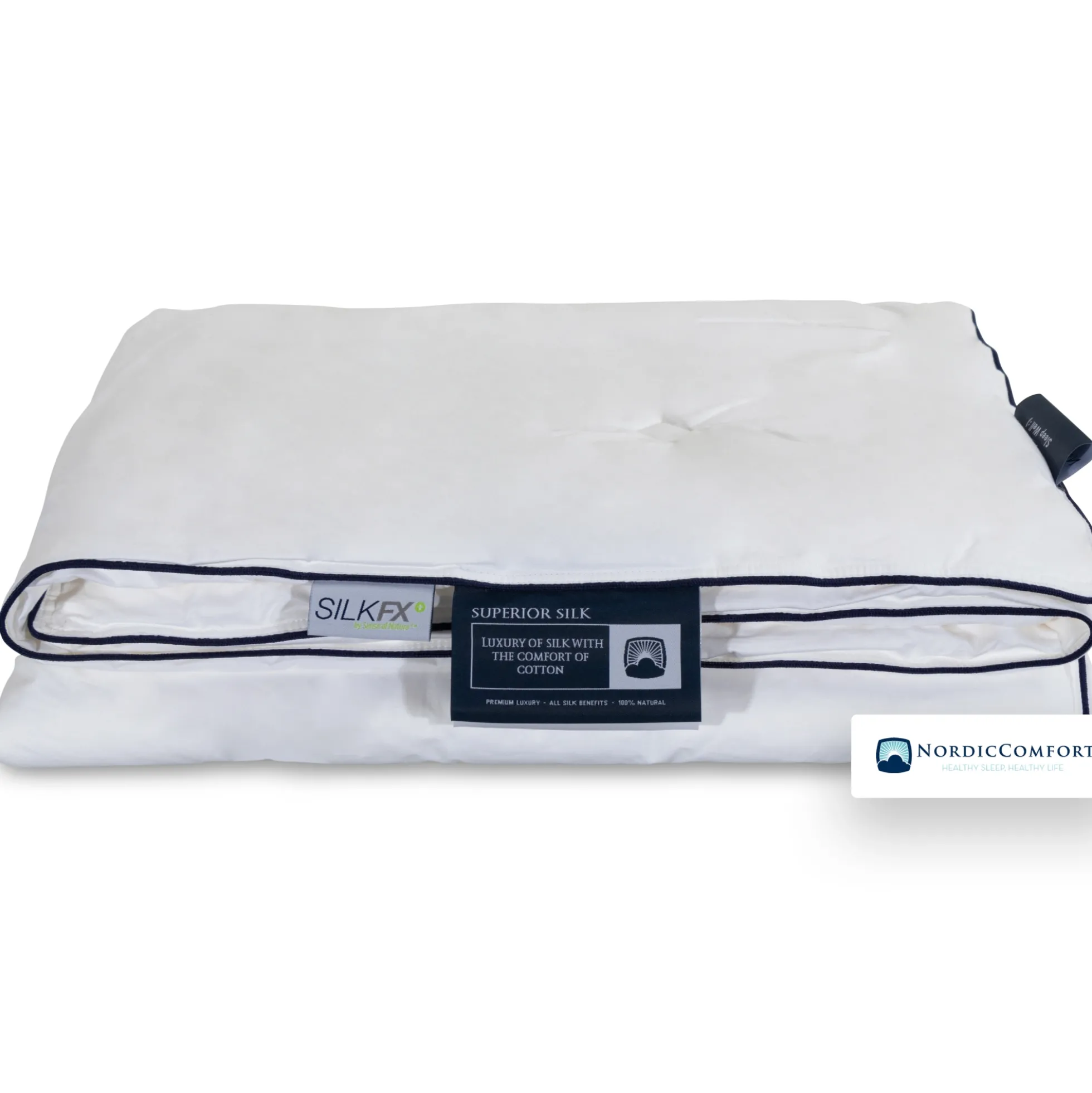 Sval sommer dobbeltsilkedyne med 100% langfibret silke - 240x220 cm - Nordic comfort Superior