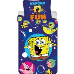 SvampeBob sengetøj - 100% bomuld - Børnesengetøj 140x200 cm