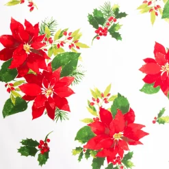 Tekstil voksdug - 140 cm bred - Juledug - På metermål - Christmas Star Flower - Voksdug med akrylbelægning
