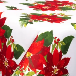 Tekstil voksdug - 140 cm bred - Juledug - På metermål - Christmas Star Flower - Voksdug med akrylbelægning