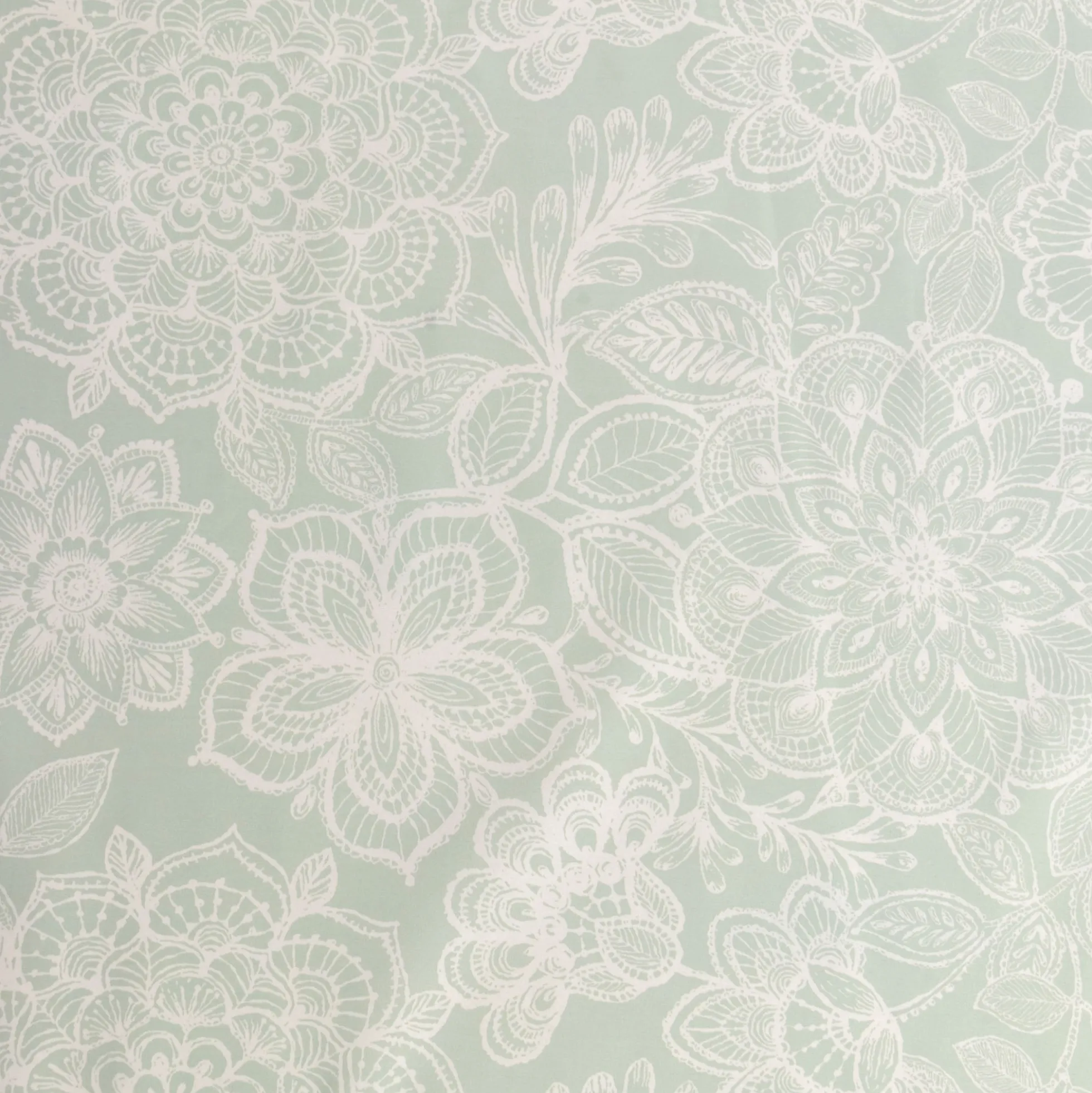 Tekstil voksdug - 140 cm bred - 30 meters rulle - Flower Green - Voksdug med akrylbelægning