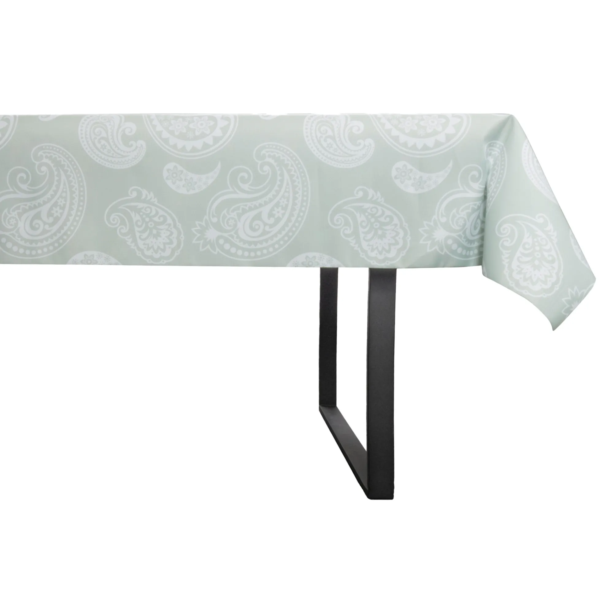 Tekstil voksdug - 140 cm bred - På metermål - White pattern - Voksdug med akrylbelægning