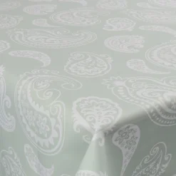 Tekstil voksdug - 140 cm bred - På metermål - White pattern - Voksdug med akrylbelægning
