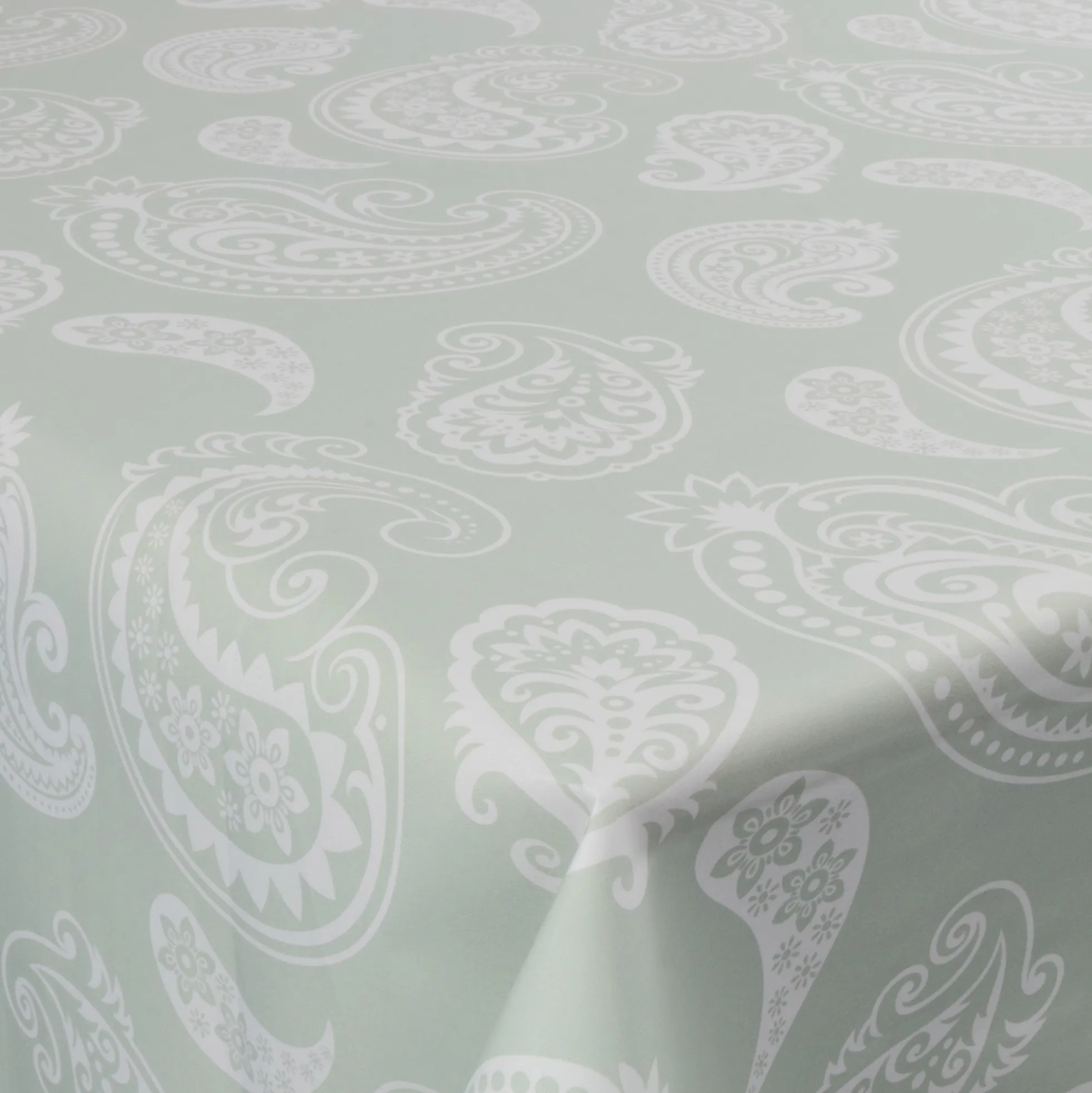 Tekstil voksdug - 140 cm bred - På metermål - White pattern - Voksdug med akrylbelægning