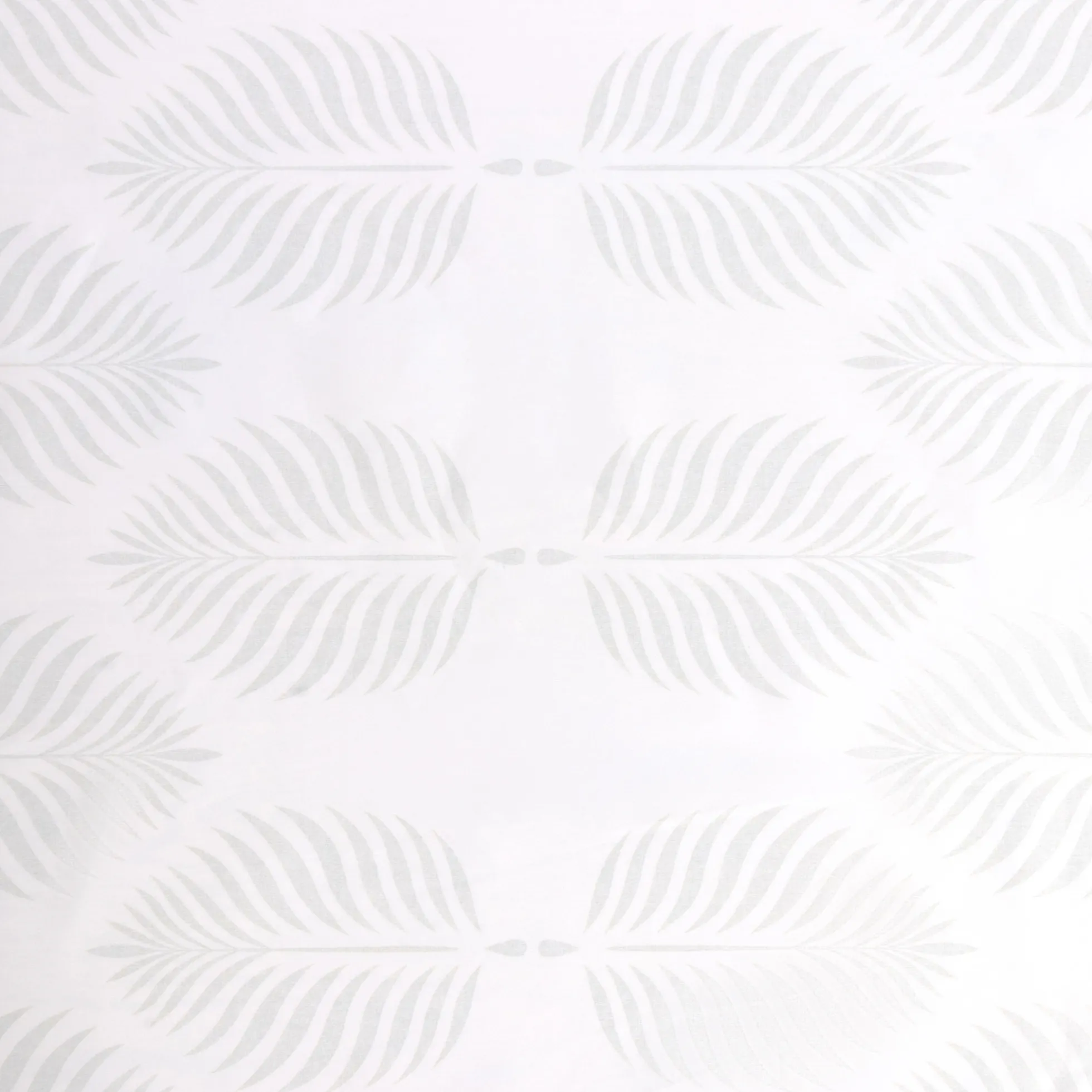 Tekstil voksdug - 140 cm bred - På metermål - Leaf Light Grey - Voksdug med akrylbelægning