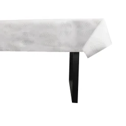 Tekstil voksdug - 140 cm bred - På metermål - Leaf Light Grey - Voksdug med akrylbelægning