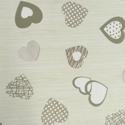 Tekstil voksdug - 140 cm bred - På metermål - Green Hearts - Voksdug med akrylbelægning