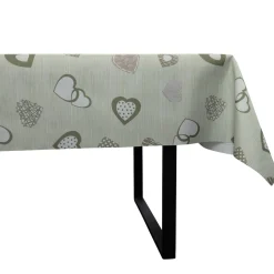 Tekstil voksdug - 140 cm bred - På metermål - Green Hearts - Voksdug med akrylbelægning