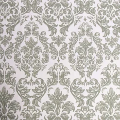 Tekstil voksdug - 140 cm bred - På metermål - Green Damask - Voksdug med akrylbelægning