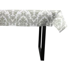 Tekstil voksdug - 140 cm bred - På metermål - Green Damask - Voksdug med akrylbelægning