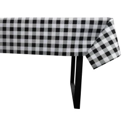 Tekstil voksdug - 140 cm bred - På metermål - Check Black - Voksdug med akrylbelægning