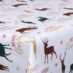 Tekstil voksdug - Merry christmas - 140 cm bred - På metermål