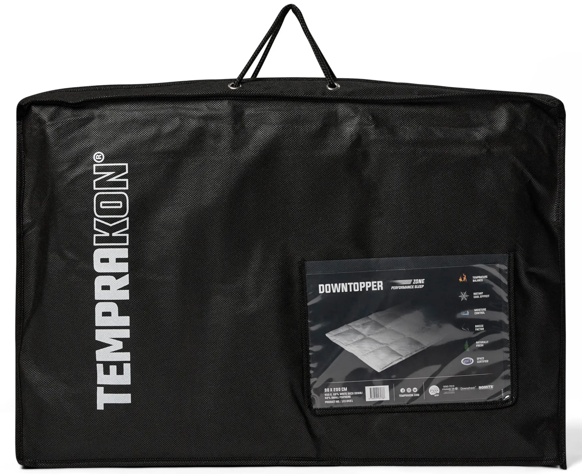 Temperatur regulerende U-Split Rullemadras - 180x210 cm - Downtopper Temprakon Zone