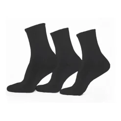 Tennissokker - 50 par sorte tennisstrømper med ribkant - Str. 43-47 - Unisex