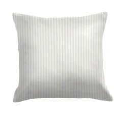 Ternet sengetøj 140x200 cm - Stribet Sengelinned i 100% bomuld - Beige - Vendbart design - Tom Tailor