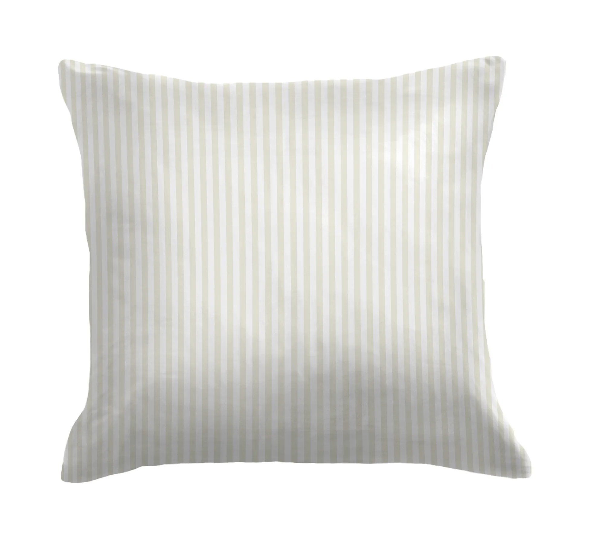 Ternet sengetøj 140x200 cm - Stribet Sengelinned i 100% bomuld - Beige - Vendbart design - Tom Tailor