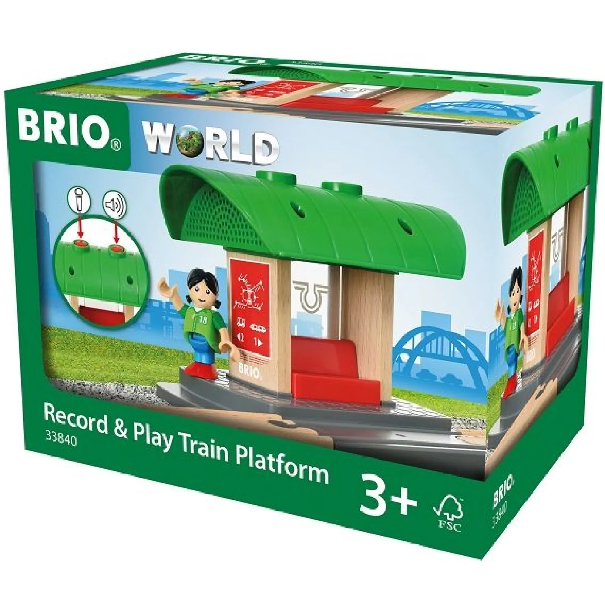 Togstation med lydoptager - BRIO