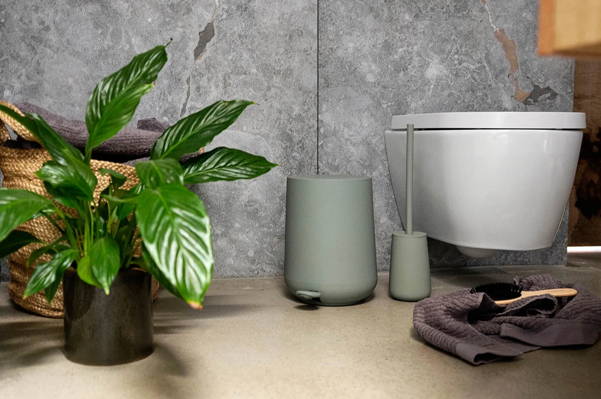 Toiletspand - 3L - Zone Denmark - Nova One Matcha Green pedalspand