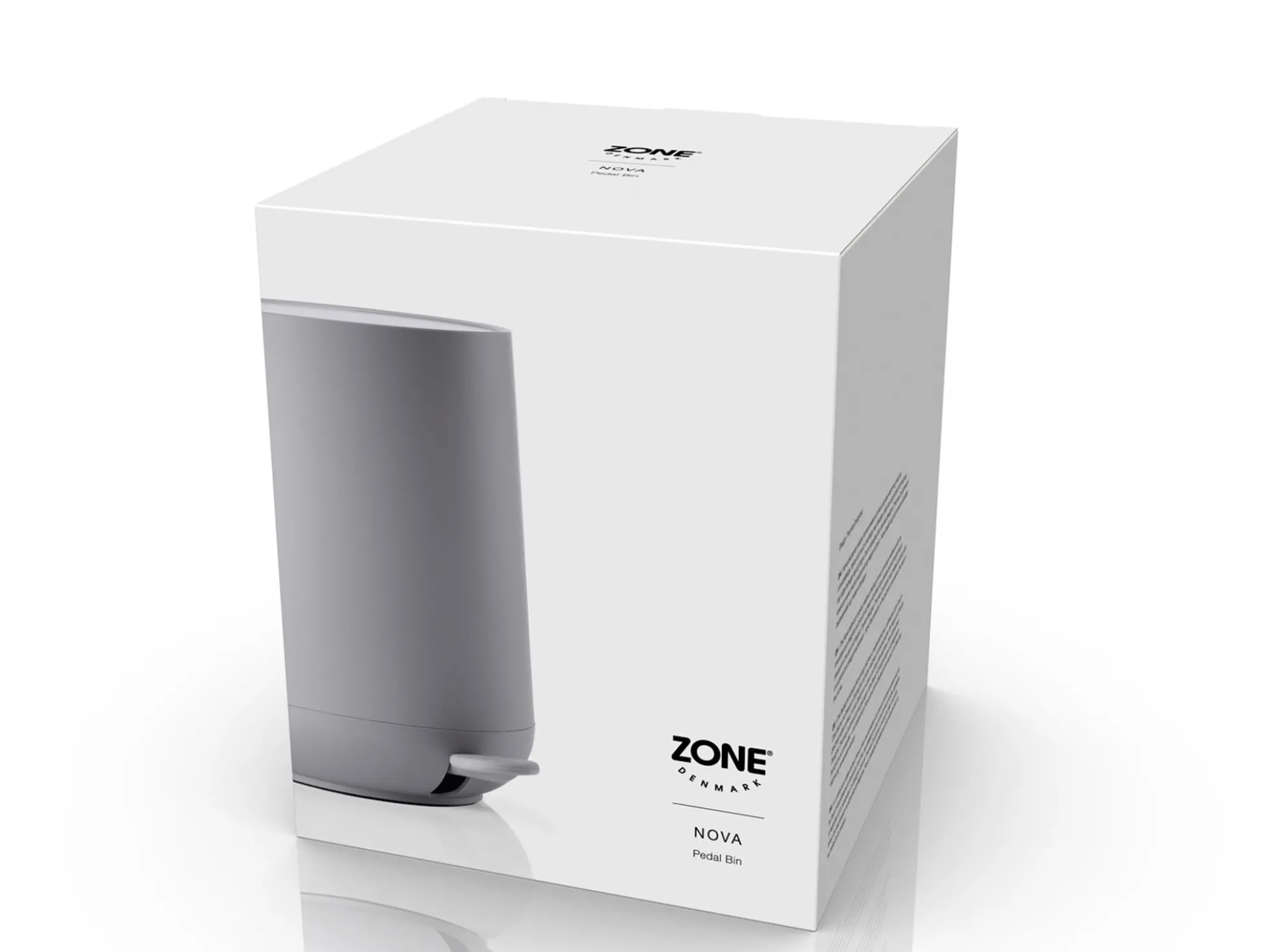 Toiletspand - 3L - Zone Denmark - Nova One Gull Grey pedalspand