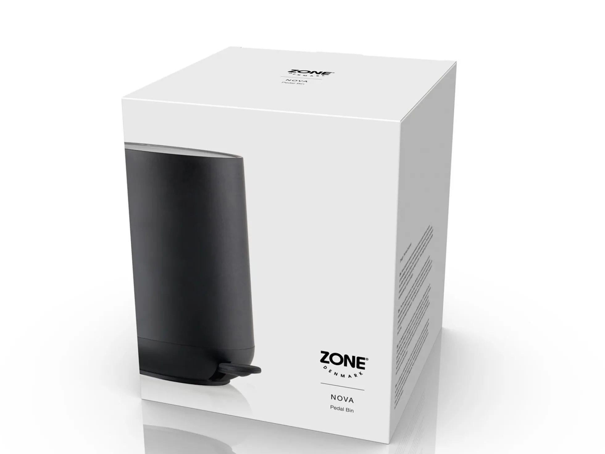 Toiletspand - 3L - Zone Denmark - Nova One Black pedalspand