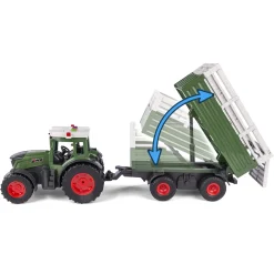 Traktor med anhænger, lys, lyd og friktion - 42 cm