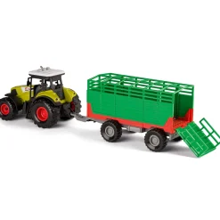 Traktor med anhænger 35x10 cm - Grøn