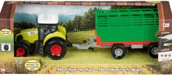 Traktor med anhænger 35x10 cm - Grøn