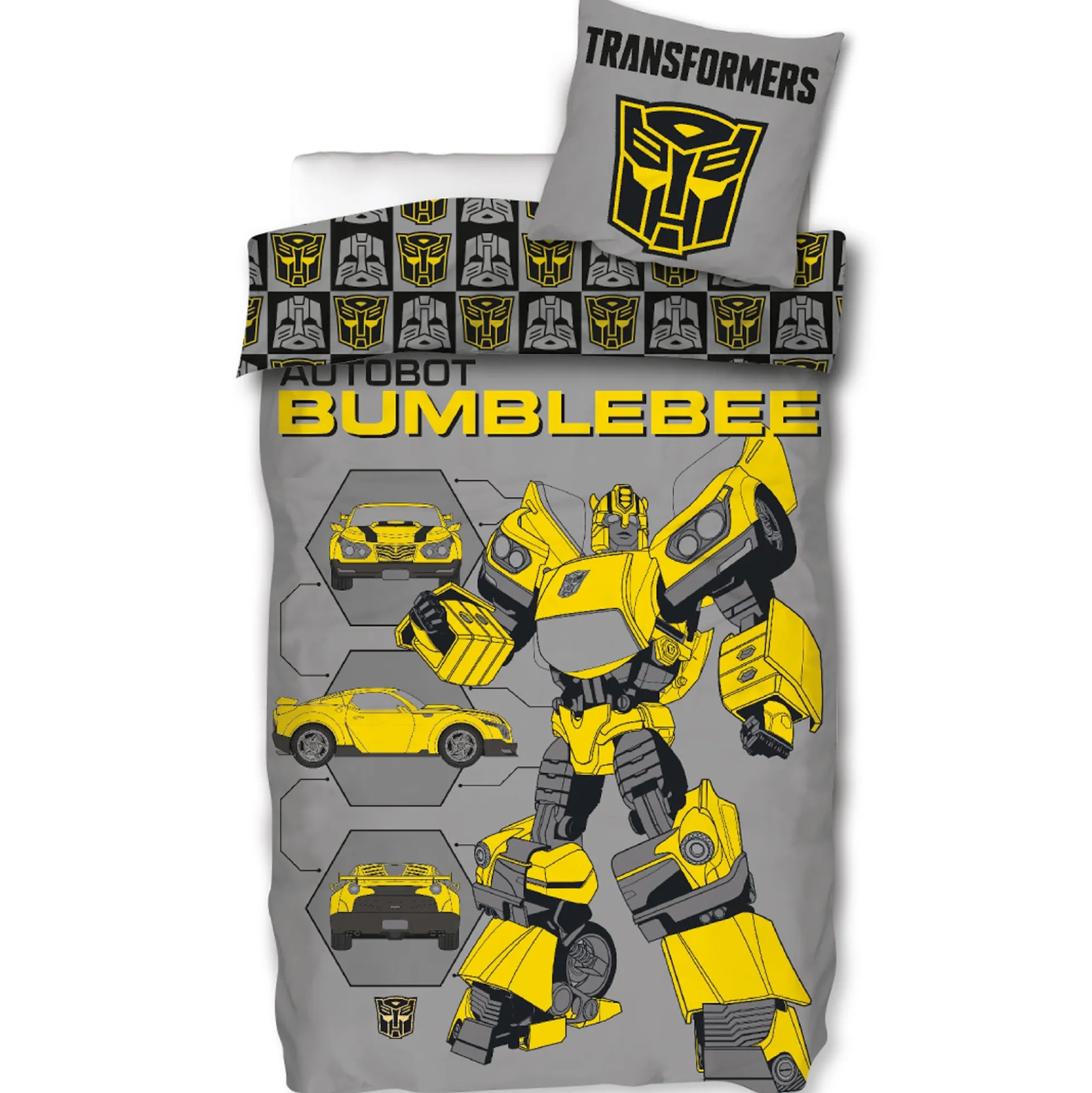 Transformers Sengetøj 150x210 cm - Bumblebee - Dynebetræk i 100% bomuld