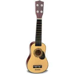 Ukulele i træ med 4 strenge og plekter til børn - 52,5 cm - Bontempi musiklegetøj