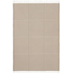 Uldplaid i 80% lammeuld - Ekstra blødt Høie of Scandinavia lammeulds plaid - Monte Viso beige