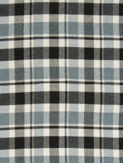 Uldplaid med finkæmmet uld - 130x200 cm - Blødt uldtæppe med flotte blå tern - By Borg plaid