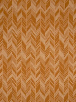 Uldplaid - 100% New Zealandsk lammeuld - 130x200 cm - By Borg plaid med gul sildebensmønster