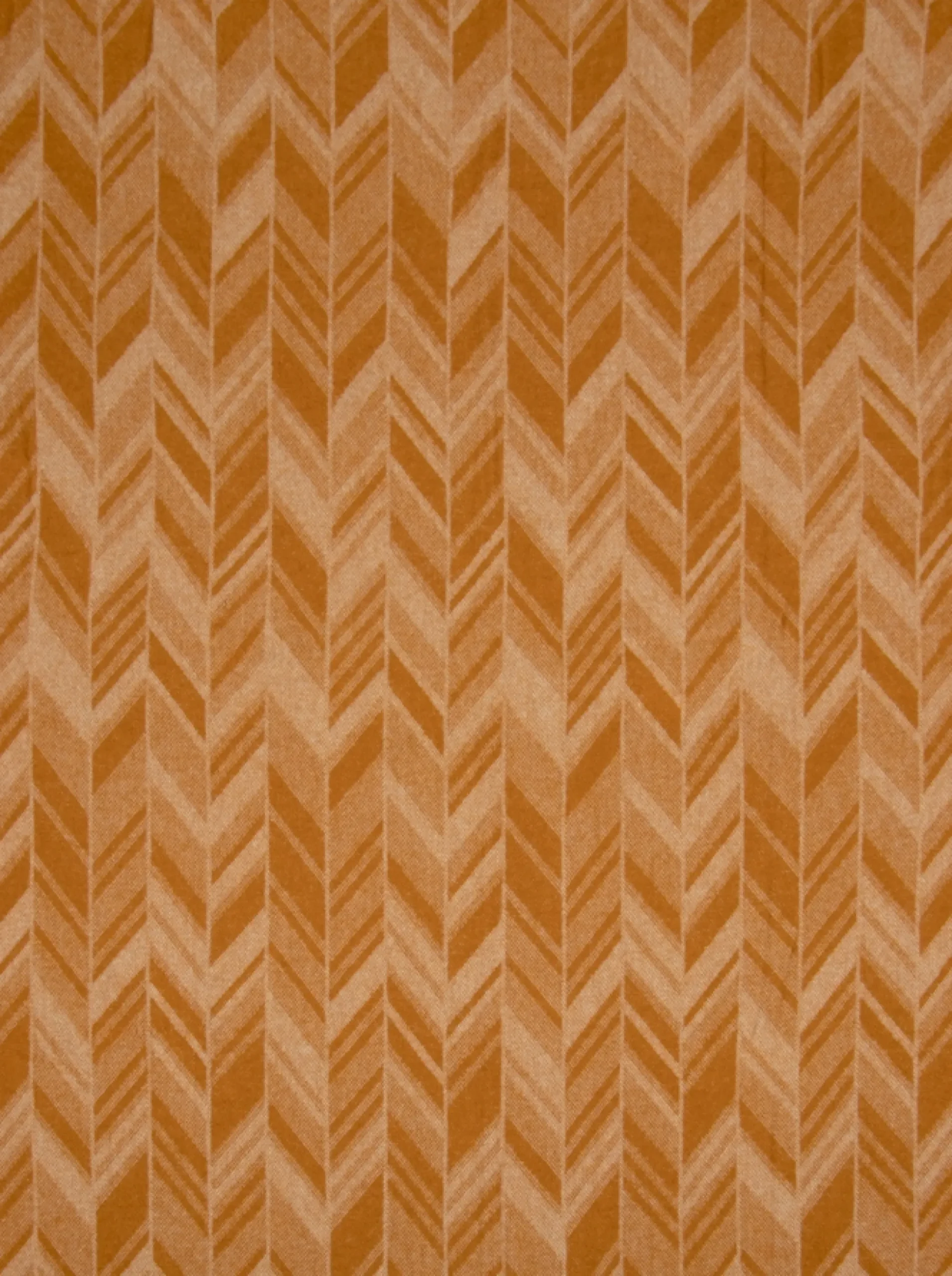 Uldplaid - 100% New Zealandsk lammeuld - 130x200 cm - By Borg plaid med gul sildebensmønster
