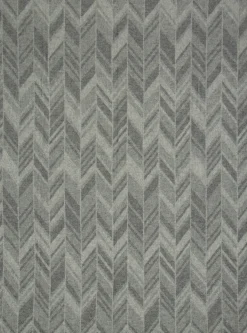 Uldplaid - 100% New Zealandsk lammeuld - 130x200 cm - By Borg plaid med grå sildebensmønster