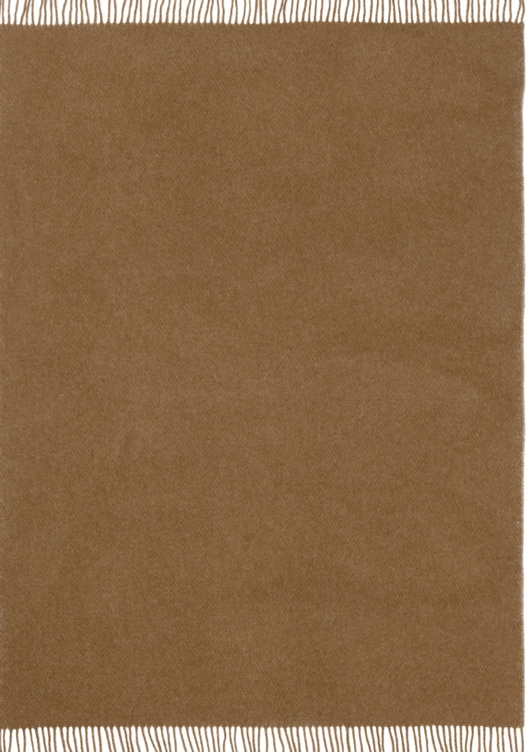 Uldplaid - 100% Ren ny uld - Høie of Scandinavia uldtæppe - Falketind varm okker - 120x180 cm