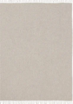 Uldplaid - 100% Ren ny uld - Høie of Scandinavia uldtæppe - Falketind beige - 120x180 cm