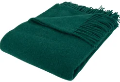 Uldplaid - 100% Uld - 130x200 cm - Evergreen grøn