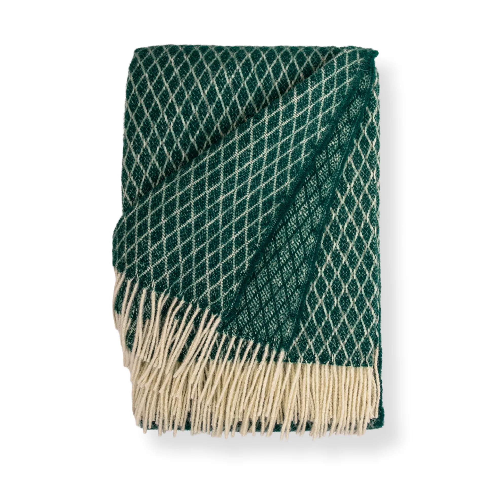 Uldplaid - 100% Uld - 130x200 cm - Oslo Evergreen grøn