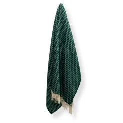 Uldplaid - 100% Uld - 130x200 cm - Oslo Evergreen grøn