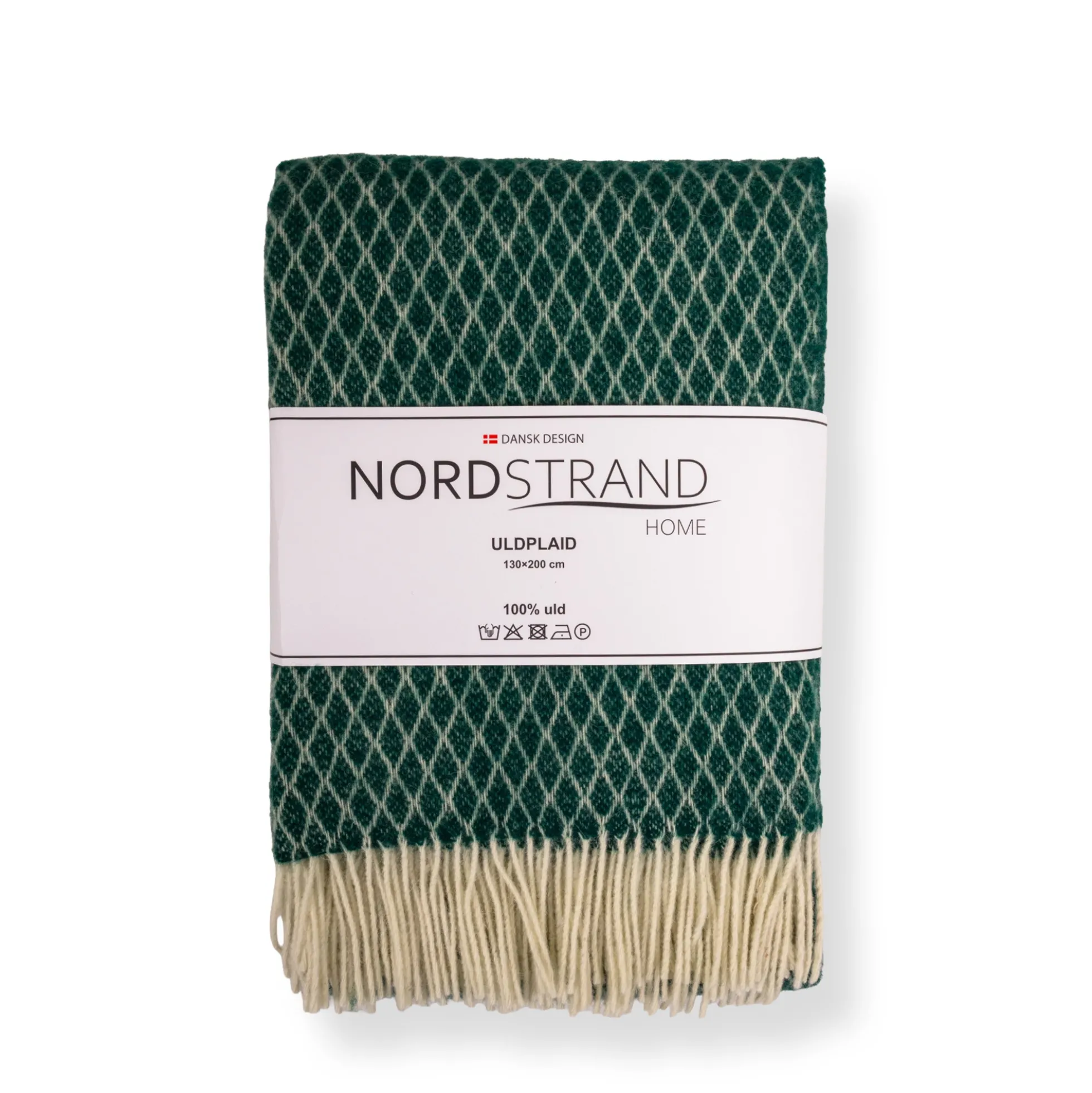 Uldplaid - 100% Uld - 130x200 cm - Oslo Evergreen grøn