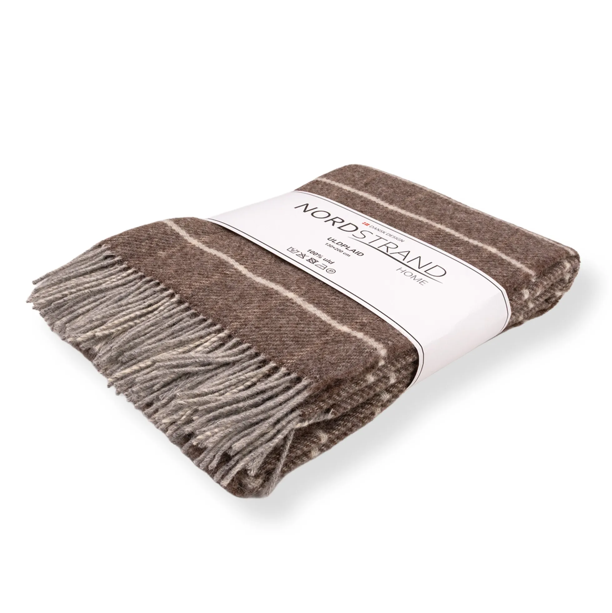 Uldplaid - 100% Uld - 130x200 cm - Oslo Fossil grå