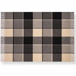 Uldplaid - 100% Uld - 130x200 cm - Oslo Peat sort