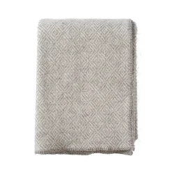 Uldplaid - 130x180 cm - Alpacauld/lammeuld - Diamonds Naturel Beige