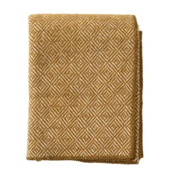 Uldplaid - 130x180 cm - Alpacauld/lammeuld - Diamonds Caramel