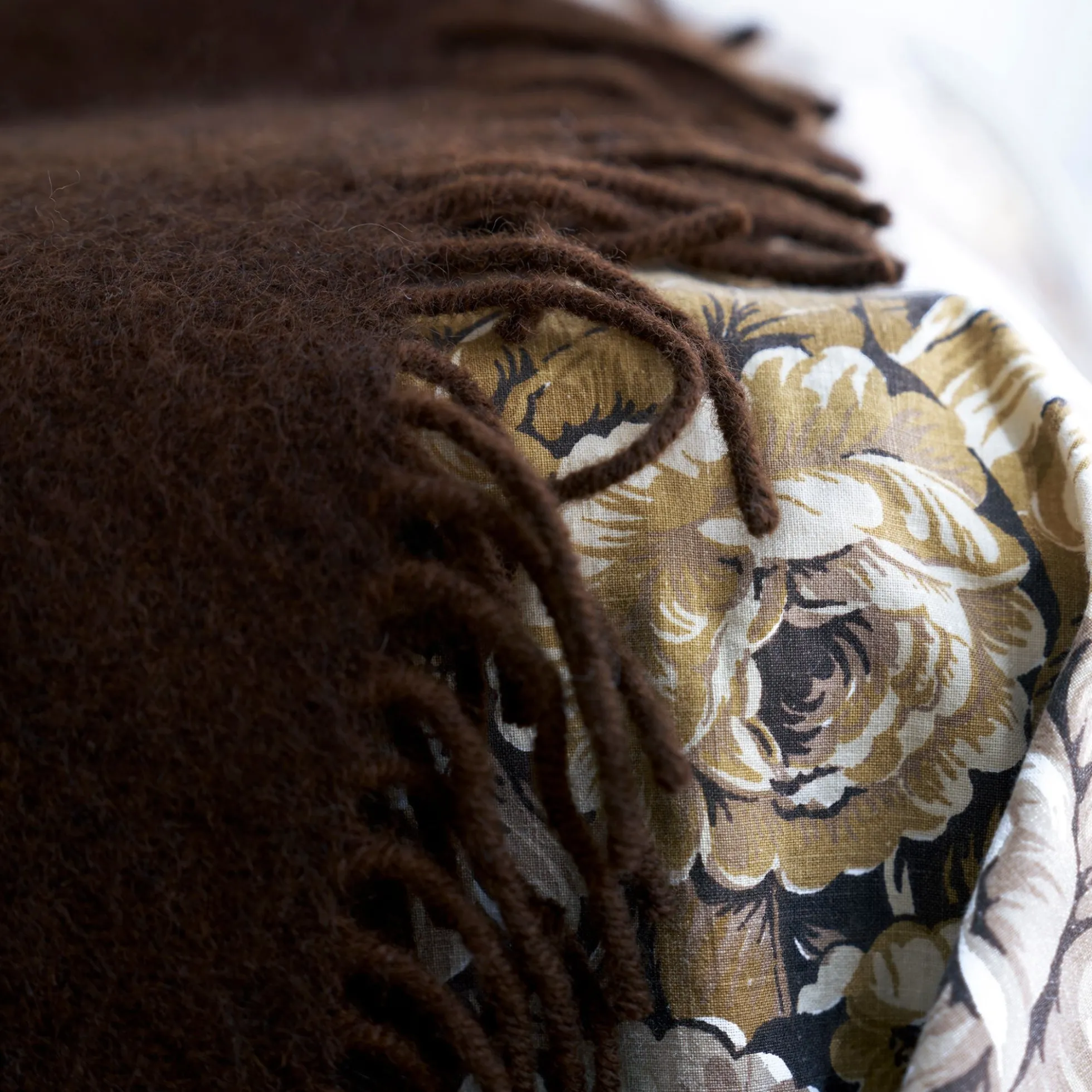 Uldplaid - 130x200 cm - Gotlanduld/lammeuld - Gotland Walnut