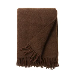 Uldplaid - 130x200 cm - Gotlanduld/lammeuld - Gotland Walnut