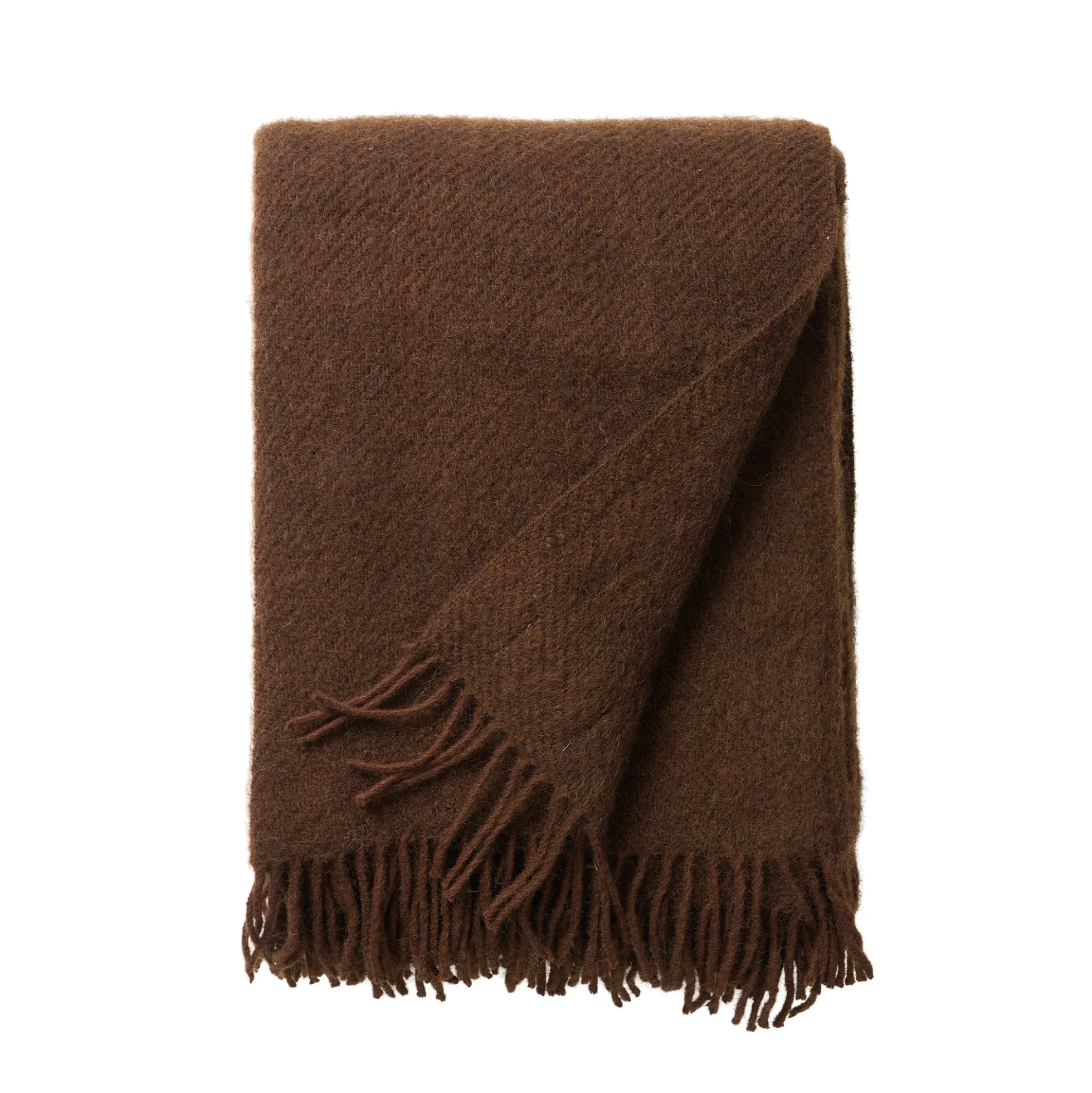 Uldplaid - 130x200 cm - Gotlanduld/lammeuld - Gotland Walnut