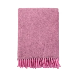 Uldplaid - 130x200 cm - Gotlanduld/lammeuld - Gotland Pink