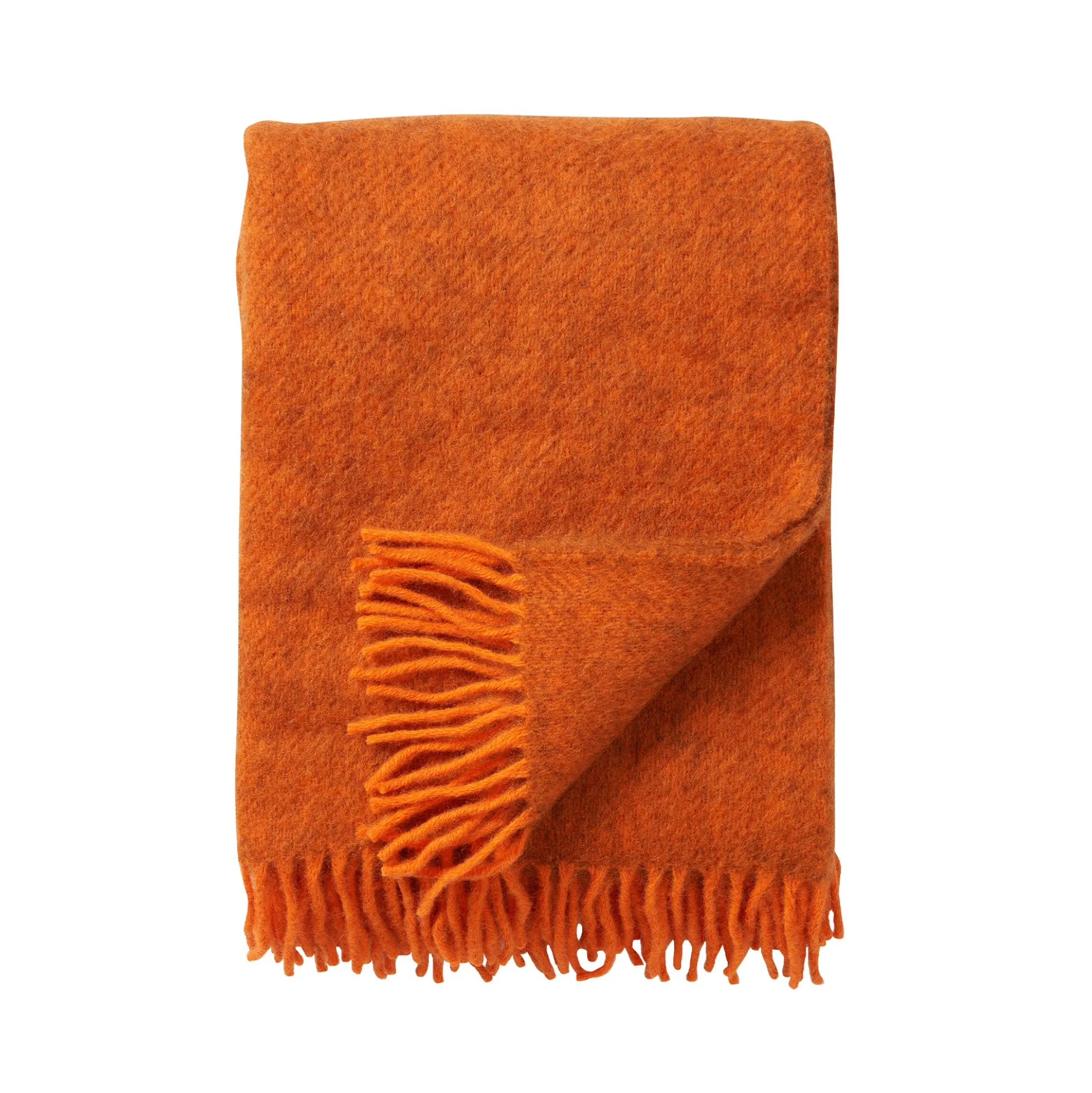Uldplaid - 130x200 cm - Gotlanduld/lammeuld - Gotland Orange