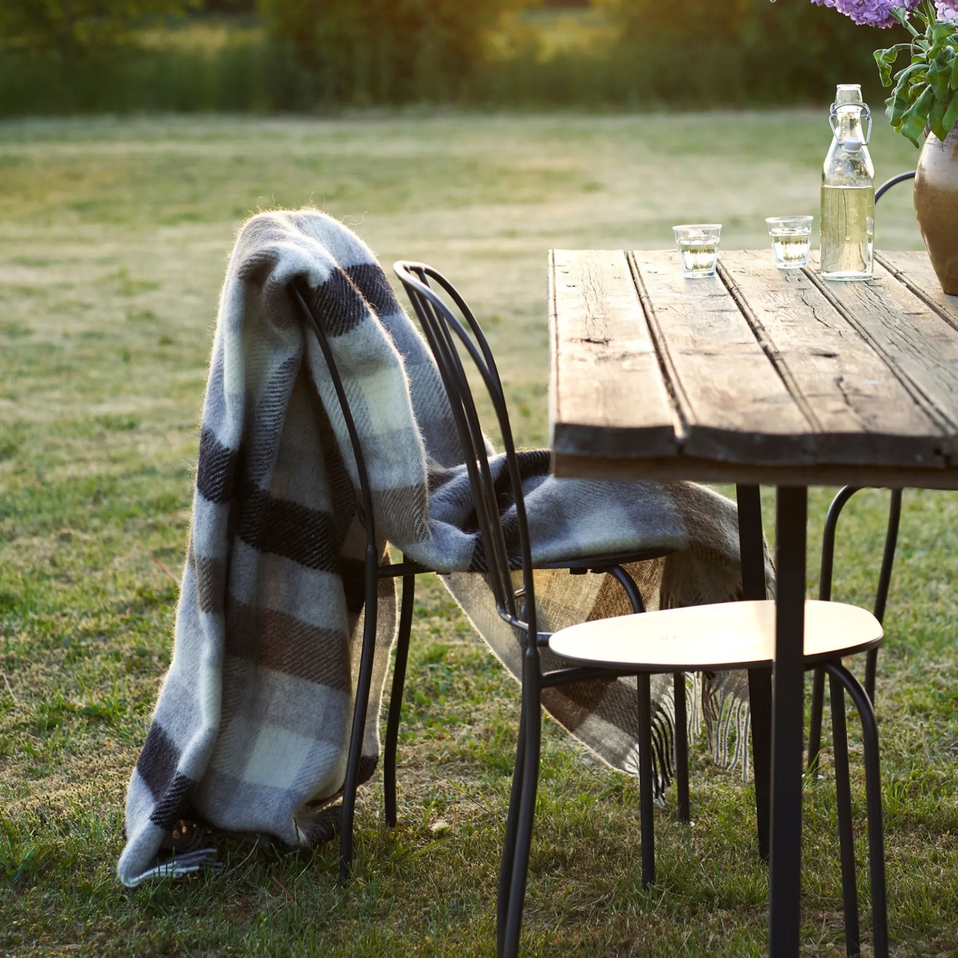 Uldplaid - 130x200 cm - Gotlanduld/lammeuld - Gotland Multi Grey